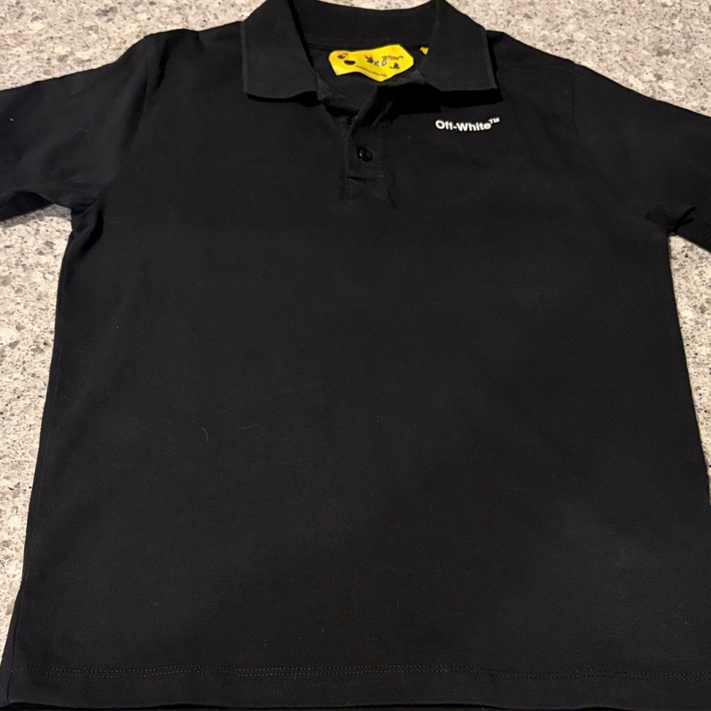 Off-White Black Kids Polo Shirt